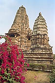 Khajuraho - Lakshmana temple,  the small auxiliary temples 